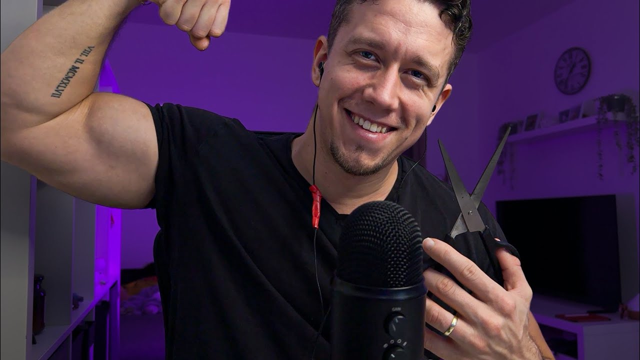 ASMR Haircut and Beard Shave for Stress Relief and Sleep
