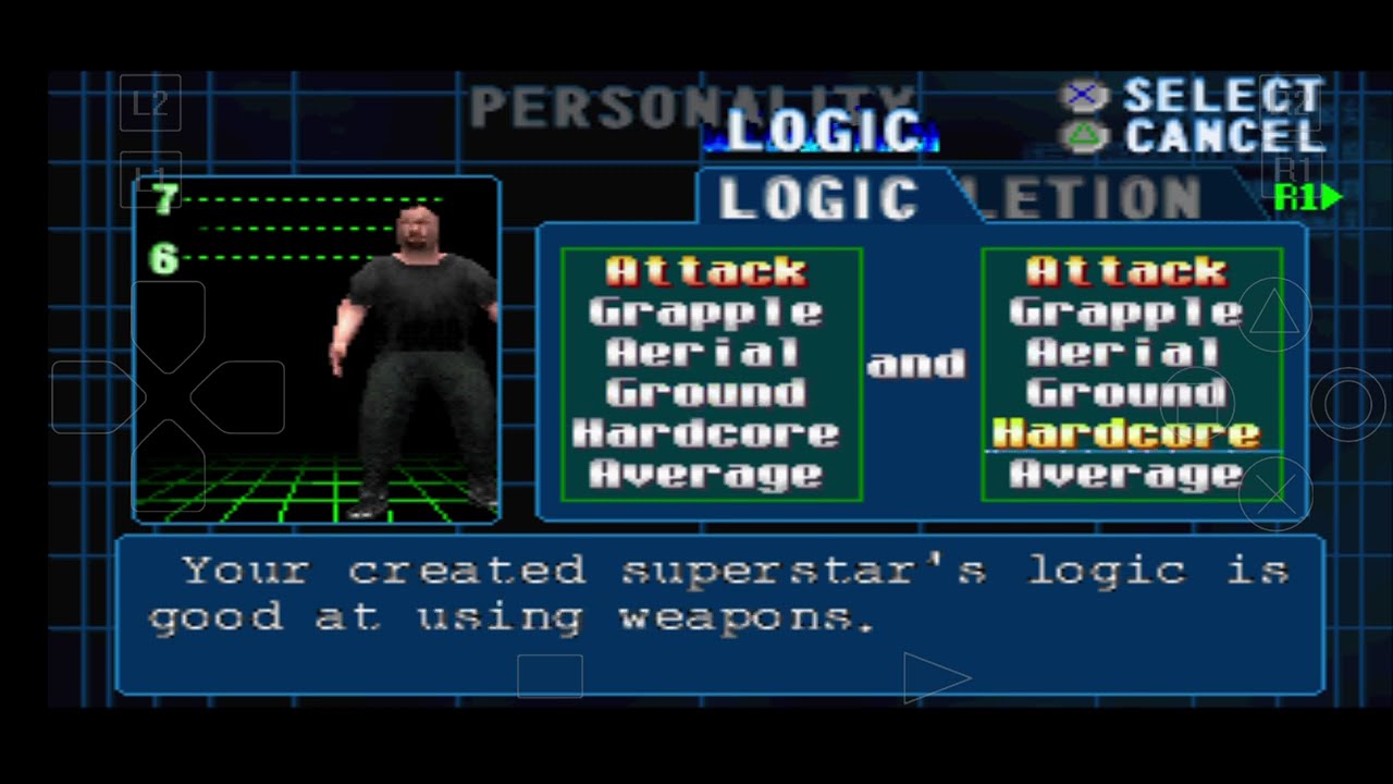 WWF Smackdown! (PS1) Pre-Season Mode walkthrough part 1 vs Al Snow