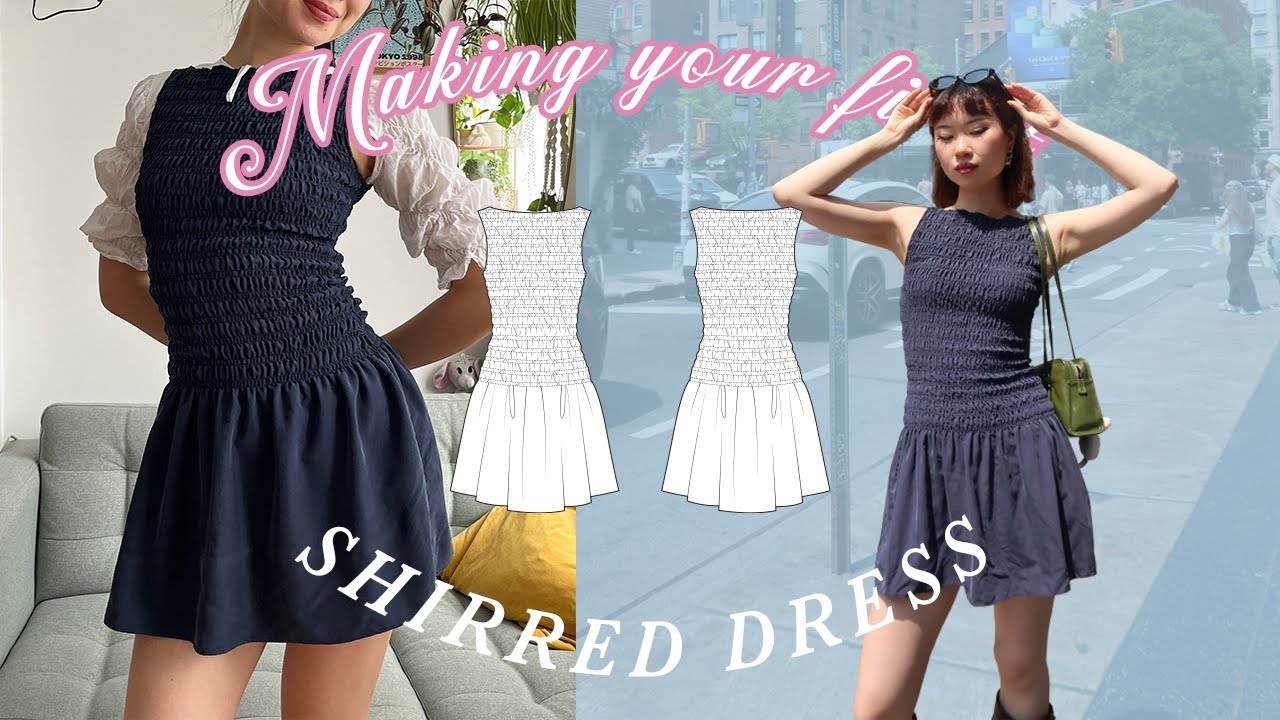 how to make a shirred boat neck dress | Gaia Dress Sewing Tutorial