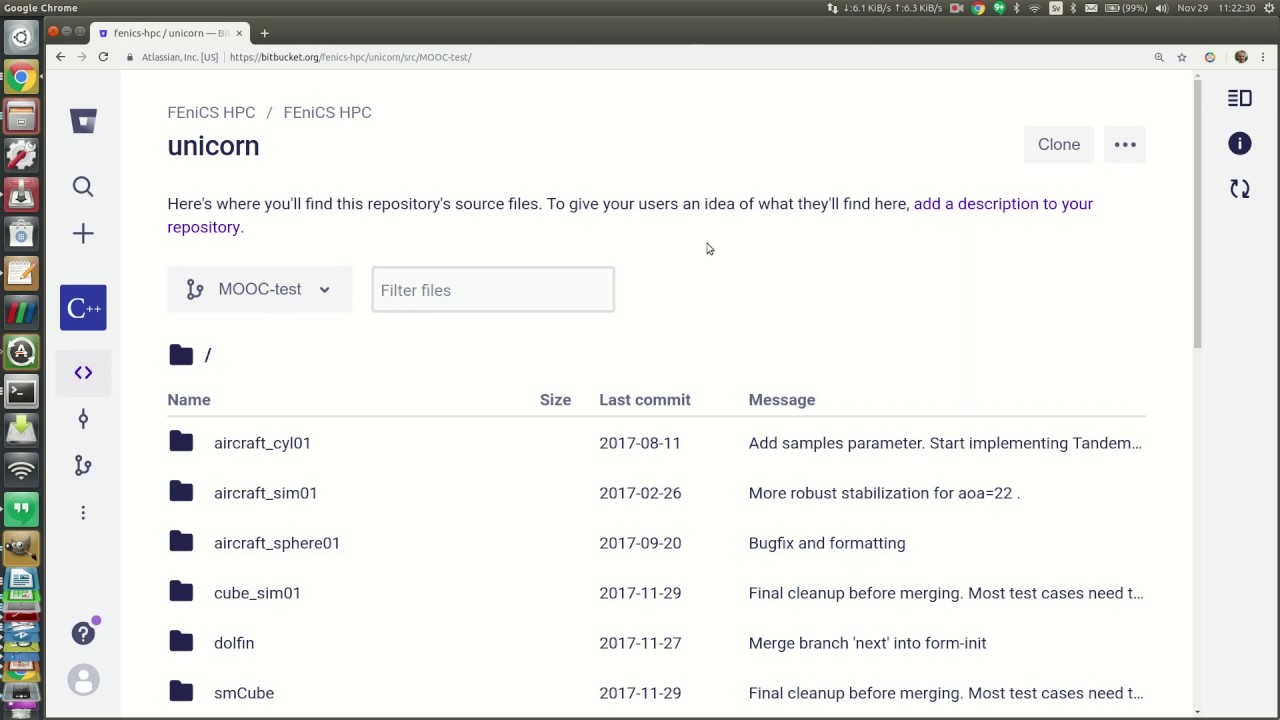 Video Tutorial: Open Source Unicorn/FEniCS-HPC in MSO4SC with web source code editing