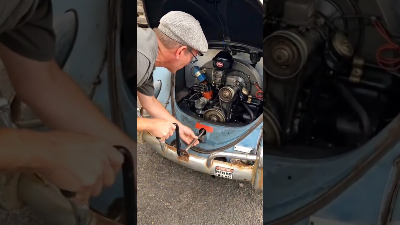 How to start an air-cooled volkswagen oldscool🤙🏽 #aircooled #oldschool #volkswagen