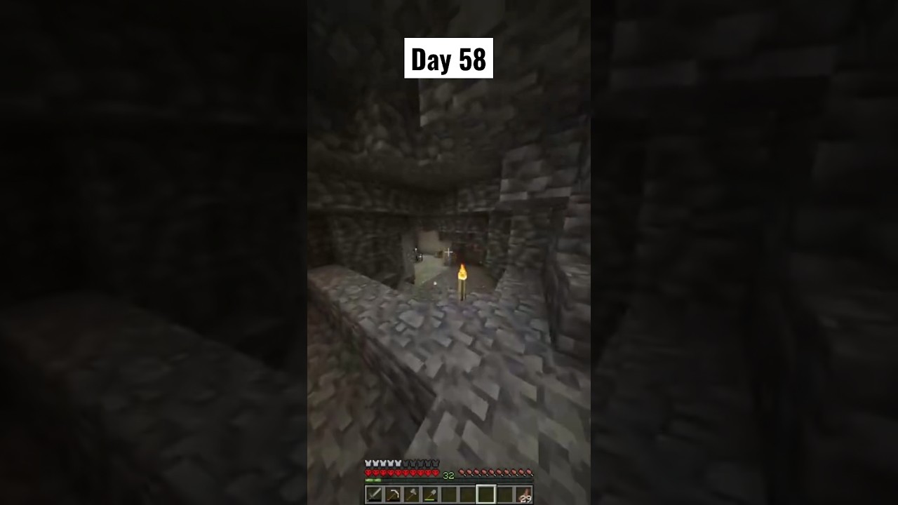 I SURVIVED 100 DAYS IN HARDCORE MINECRAFT (Part 7) #shorts #minecraft #100daysinminecraft #100days
