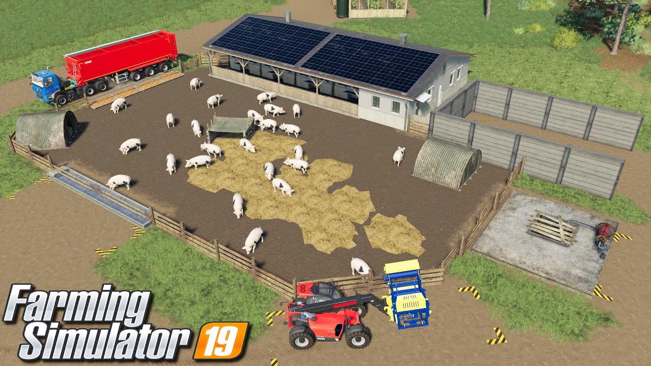 Budowa większego chlewa - Farming Simulator 19 | #100