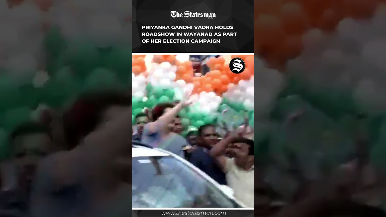 Priyanka Gandhi Vadra Holds Roadshow in Wayanad as Part of Election Campaign