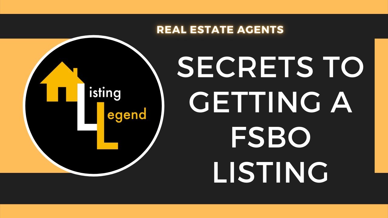 Secrets To Getting A FSBO Listing! It does not matter if you are a new agent or new to an area.
