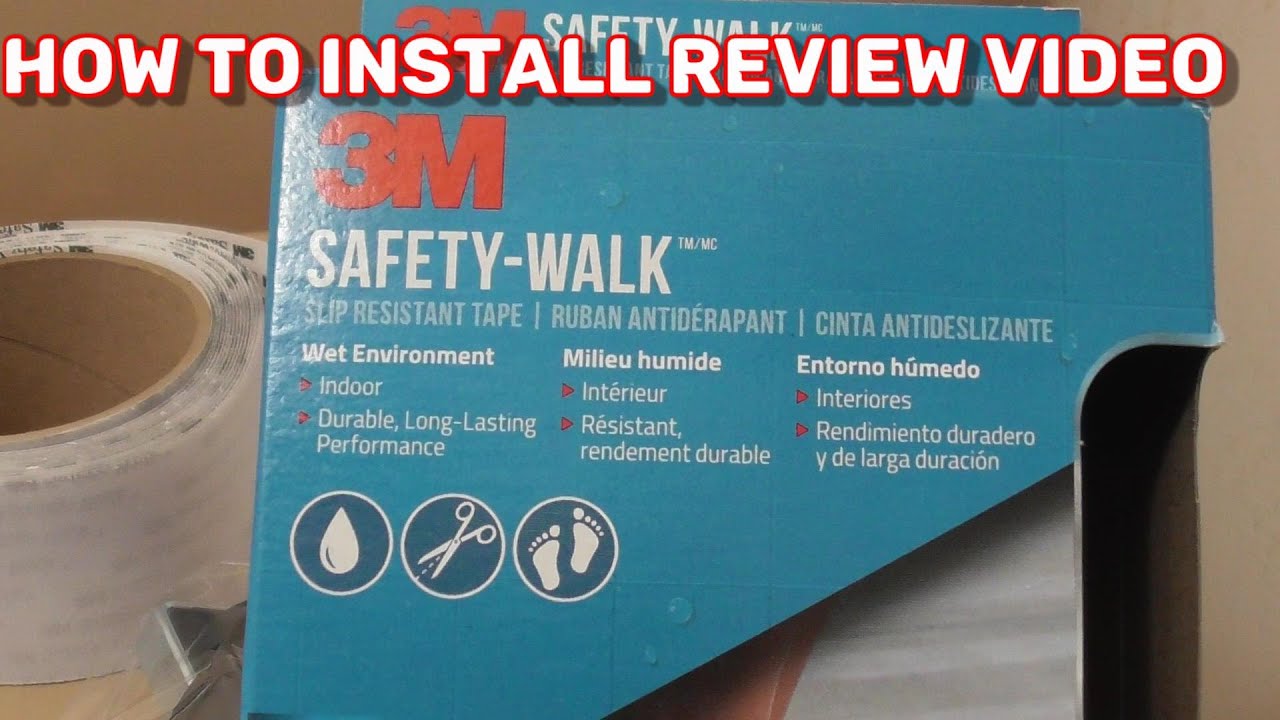 Anti Slip 3M Safety 7641 Safety Tape for Shower Tubs HOW to Install Tape and REVIEW