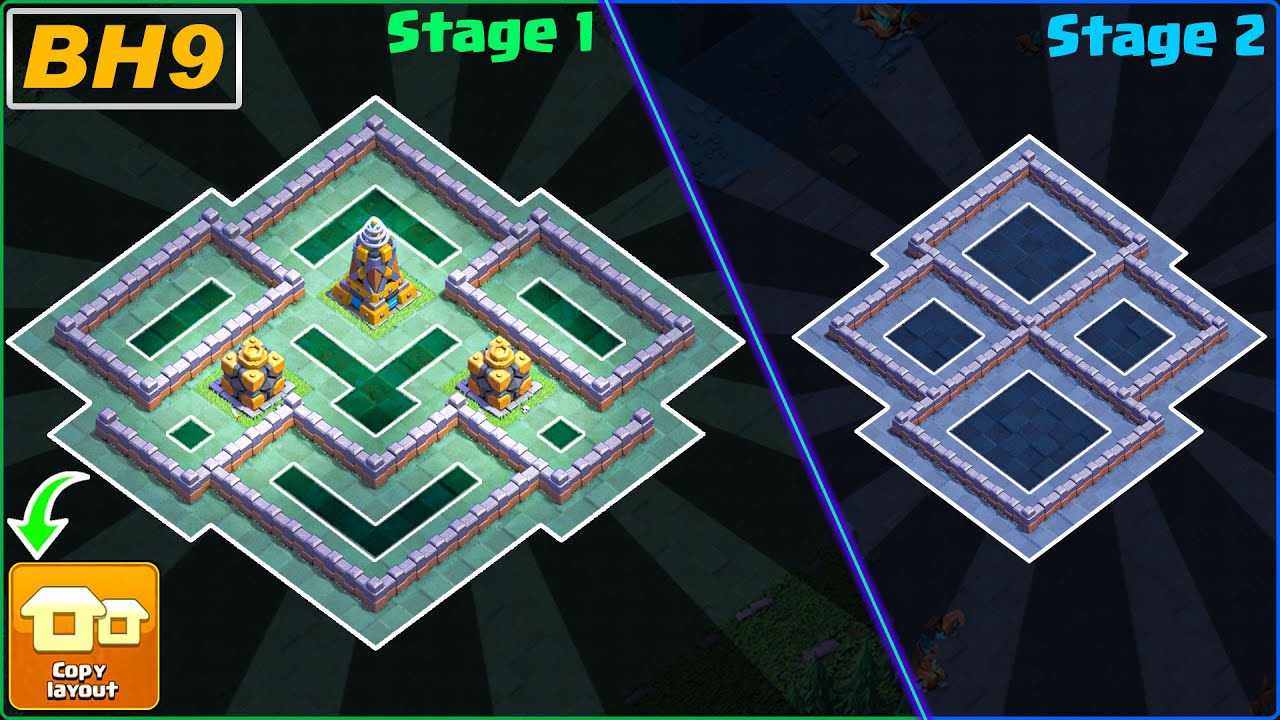 Builder Hall 9 Trophy Pushing Base - Secure the Top Ranks - Clash of Clans