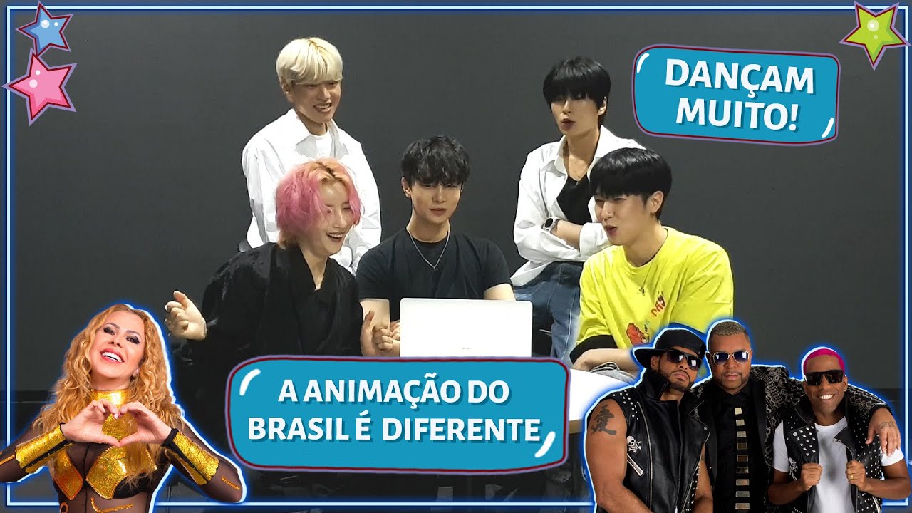 GRUPO DE KPOP REAGE A COREOGRAFIAS BRASILEIRAS (COM VVS)