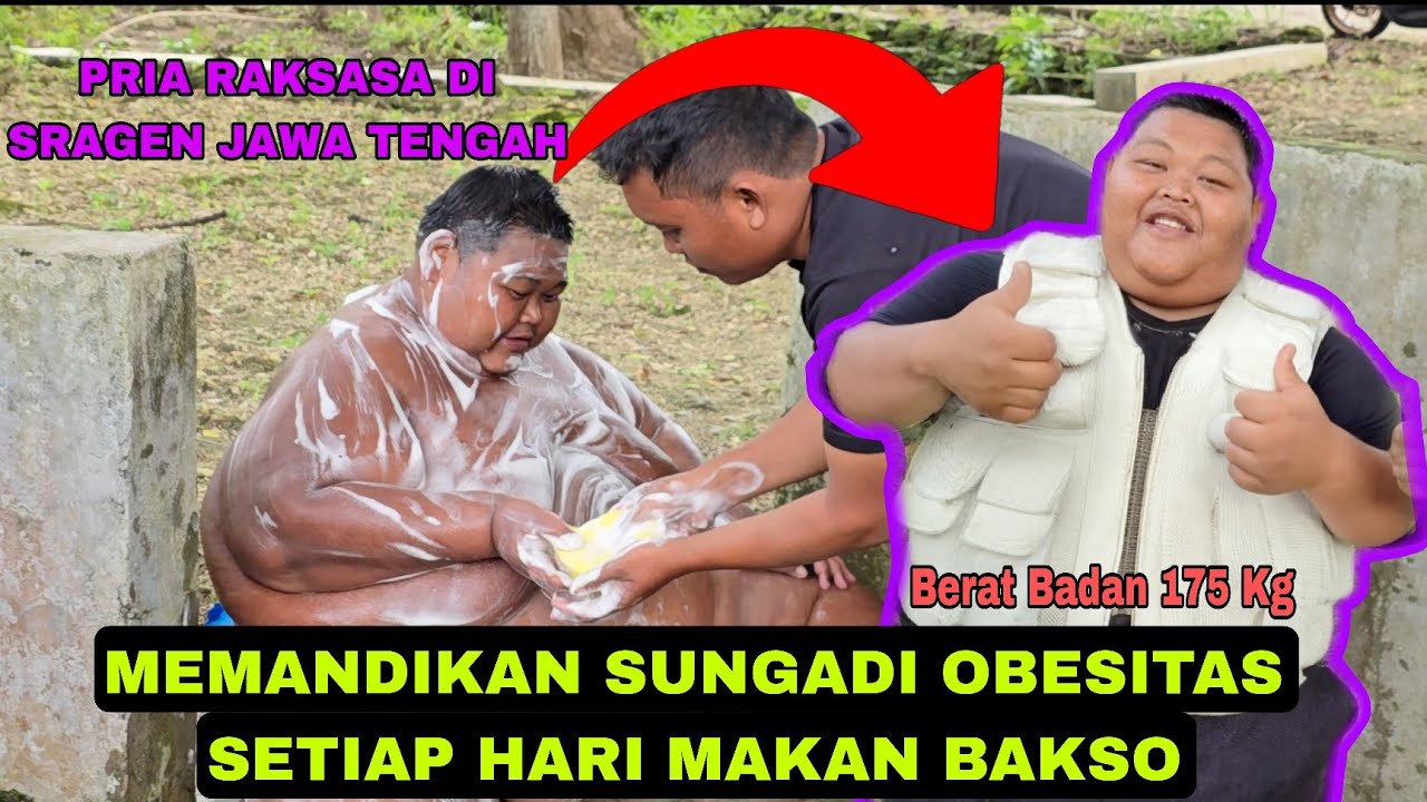 MEMANDIKAN SUNGADI OBESITAS DENGAN BERAT BADAN 175 KG