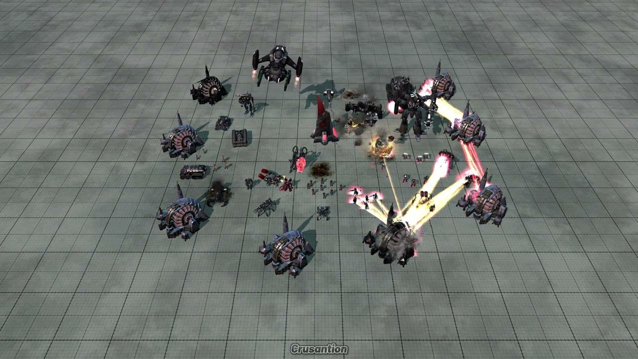 Obilisk of Determinations insane (laser) chain reaction demo (Tiberium Resonance 0.3.01BT)