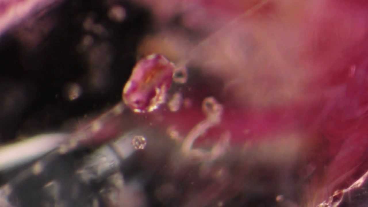 Inclusions in burmese ruby