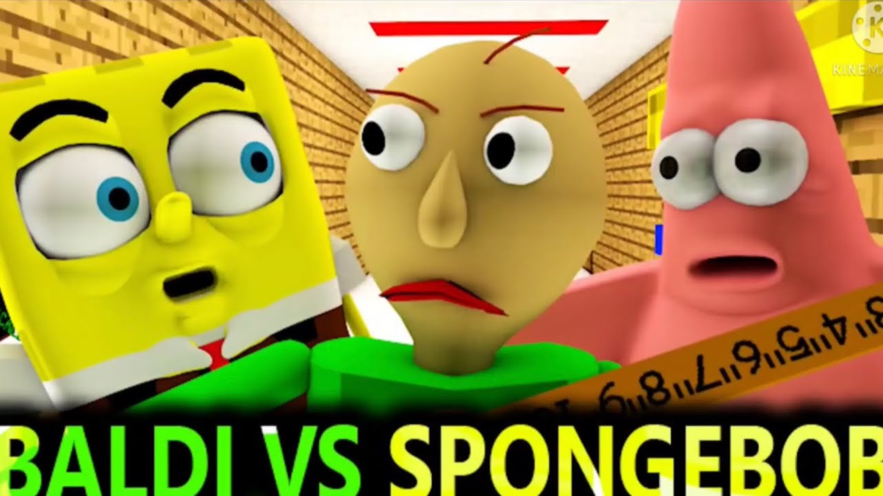 Baldi&rsquo;s basics vs SpongeBob official Minecraft animation horror game 1 most viewed  