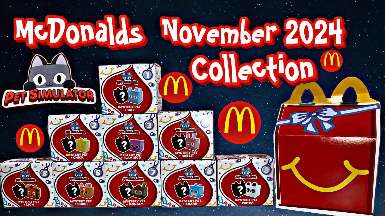 2024 PET SiMULATOR HAPPY MEAL COLLECTiON Review - Set of 9 - McDonalds Gameplay - Unboxing
