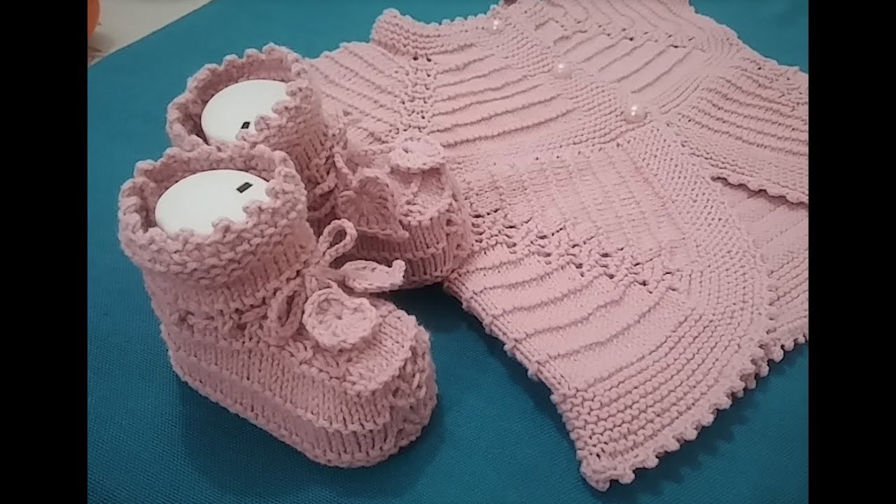 kolay bebek patiği yapılışı (iki şiş ile bebek patiği modeli)