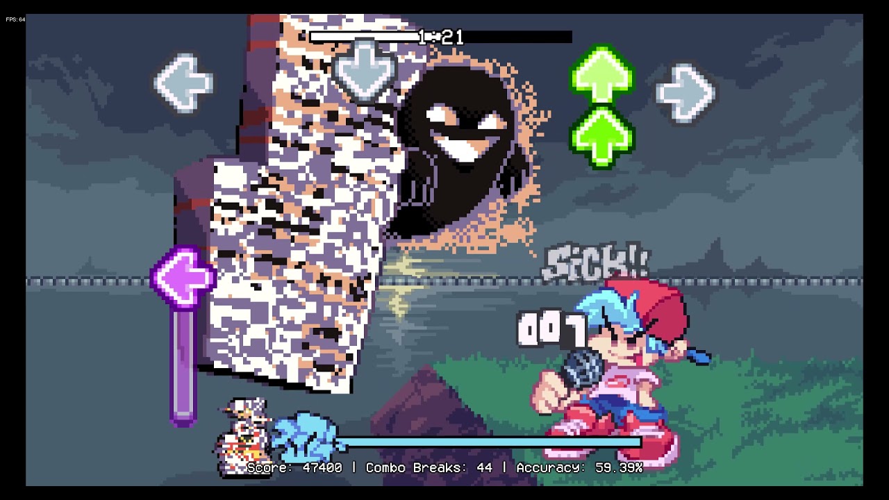 Missingno but arrows glitches on every note it hits