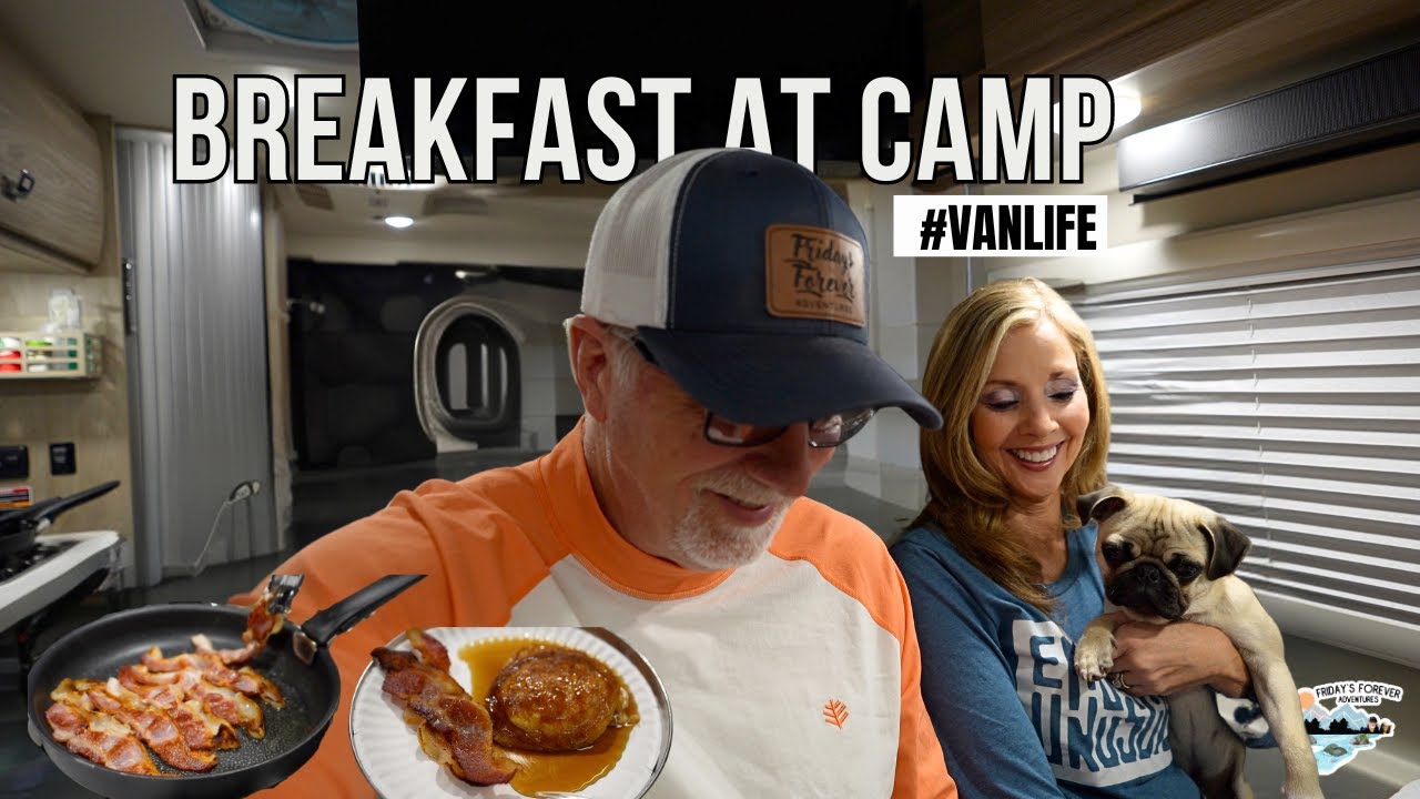 Camp Cooking Breakfast Class B Winnebago Travato | Catawba Falls Campground