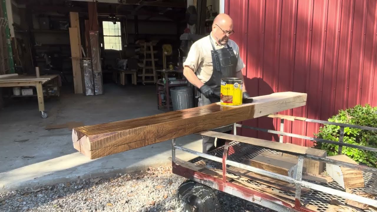 Staining a White Oak Mantle