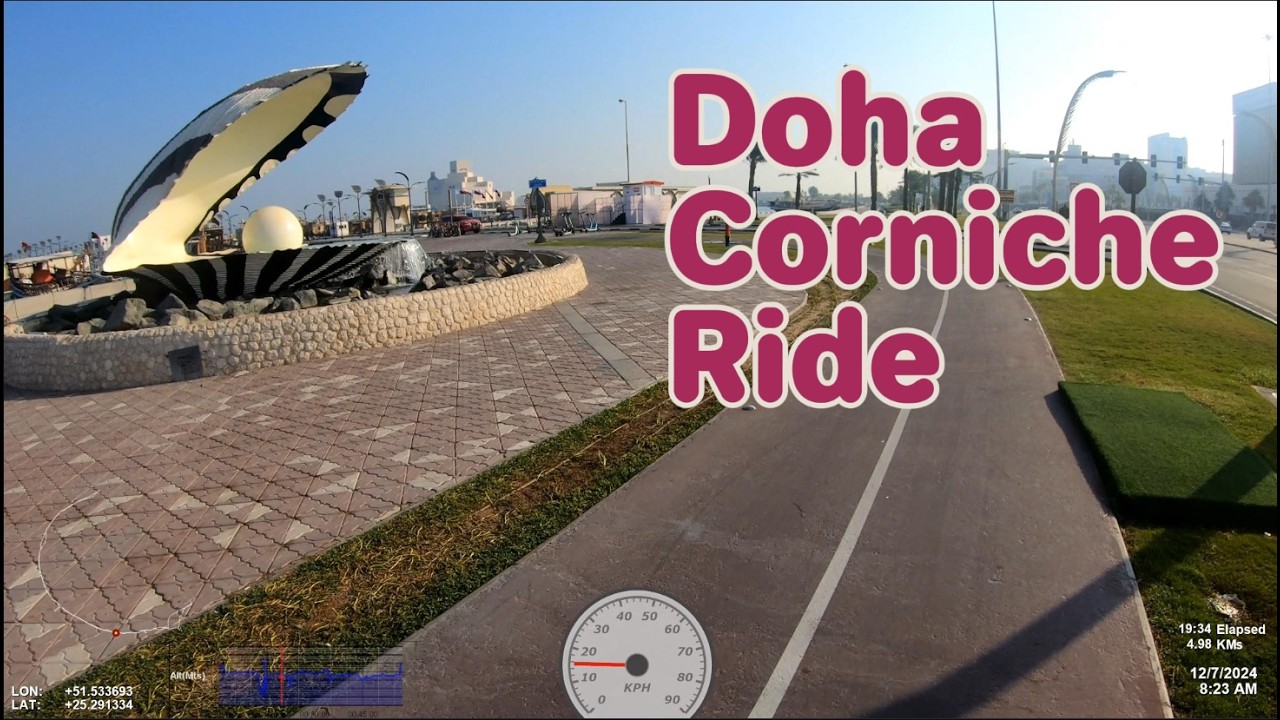 First Cycle Ride Video - Doha Corniche Track 