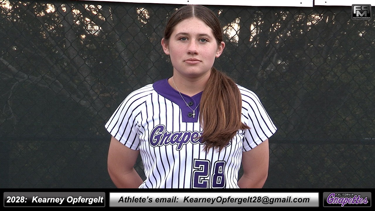 2028 KEARNEY OPFERGELT 4.33 GPA - Pitcher & Third Base Recruiting Video - Ca Grapettes 16u Cook 