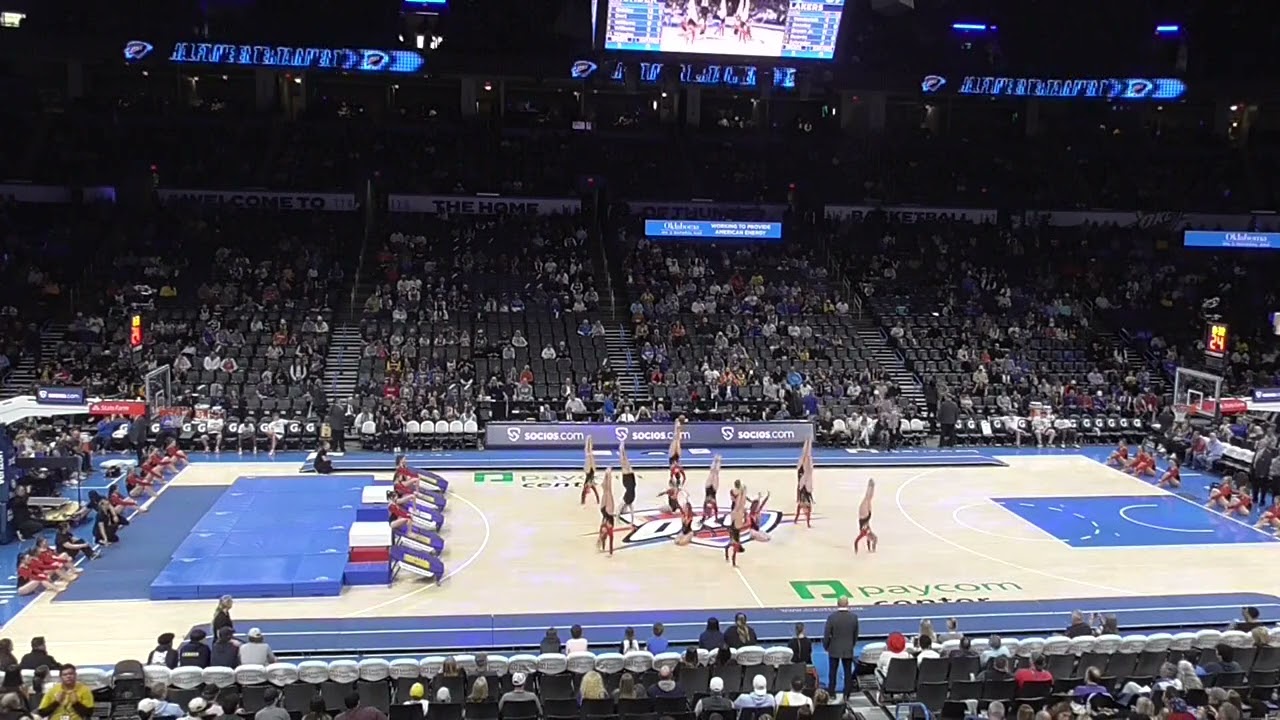 FM Acro Team performing for the Oklahoma City Thunder 2023