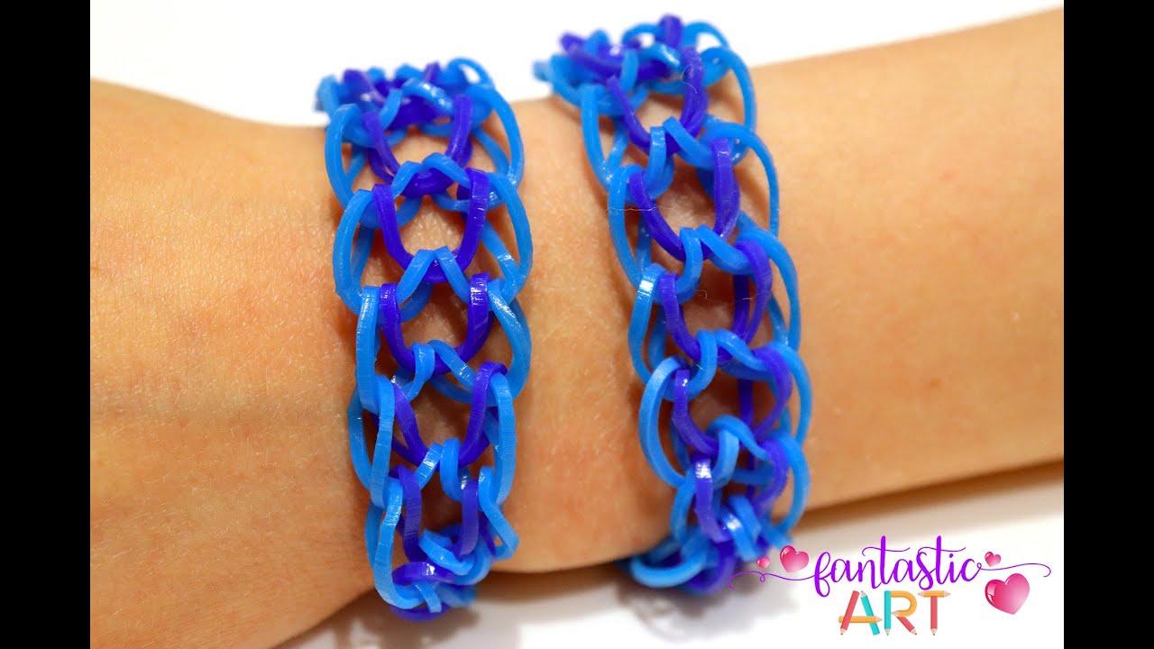 Como Fazer Pulseiras de Elástico Escama de Dragão!!!