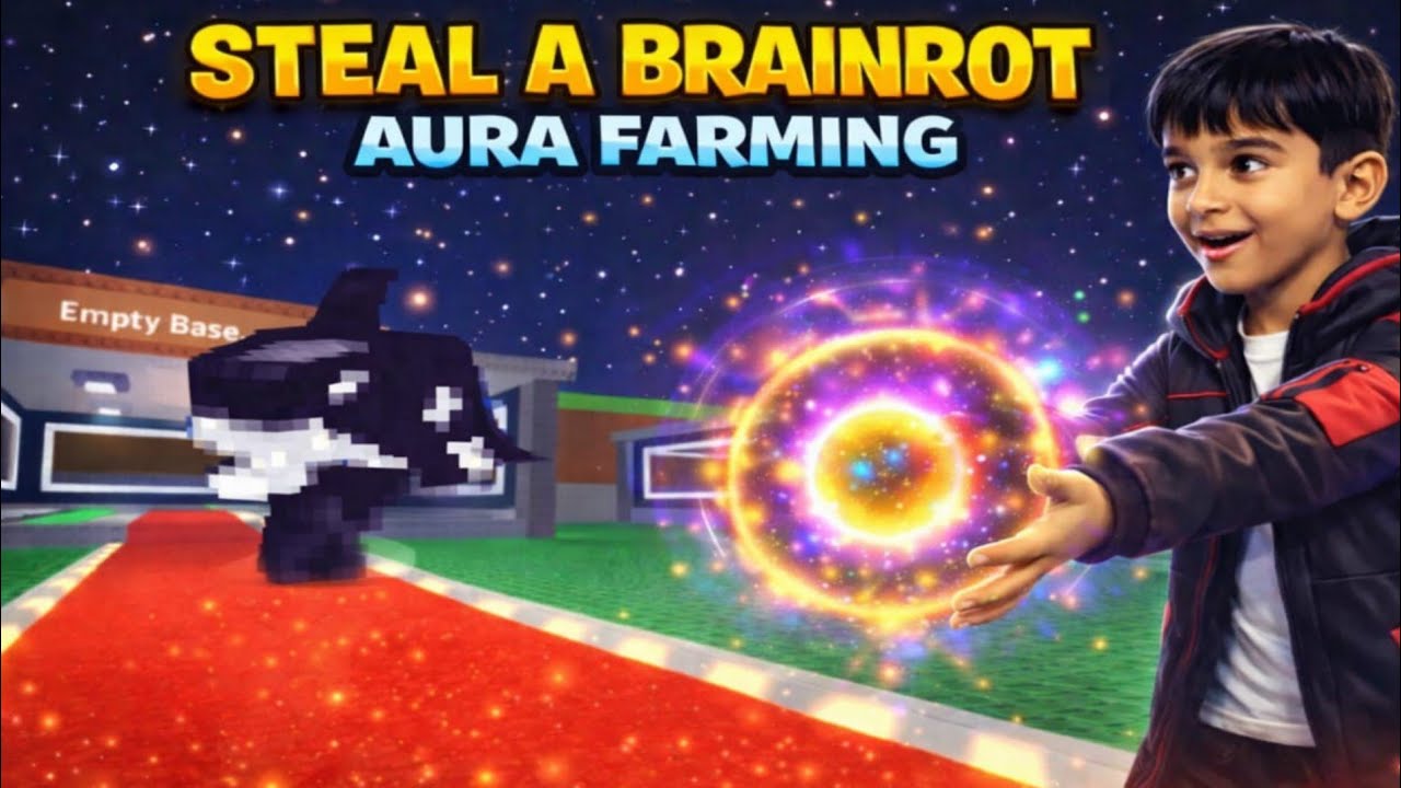 Steel a Brain Rot Aura & Farming 😱🔥 | Roblox Funny Gameplay | Aaru Gugga Gaming