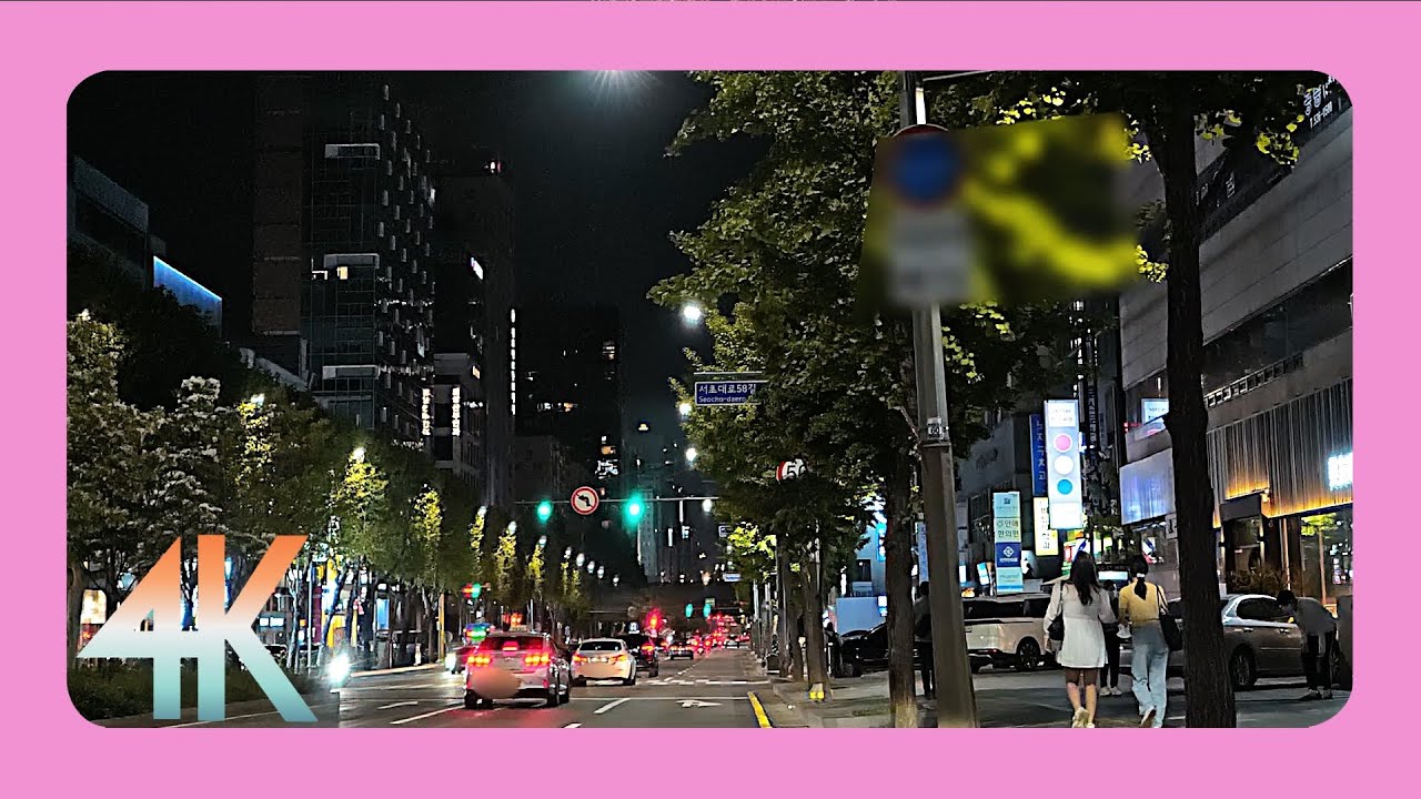 Korea Seoul 4K - Driving Downtown - Night Drive