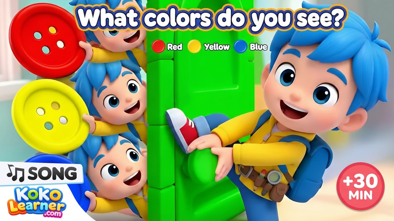 Learn Primary Colors for Toddlers Song | Preschool Color Recognition | 30 Minutes | Koko Learner