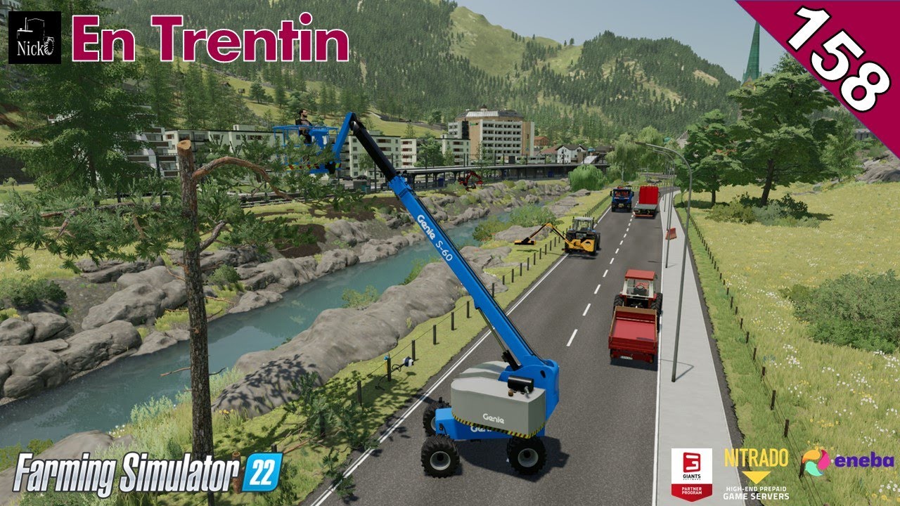 FARMING SIMULATOR 22 ⛰️ En Trentin 🌲 Taglio rami pericolosi: il proseguo lavori comunali ep.158