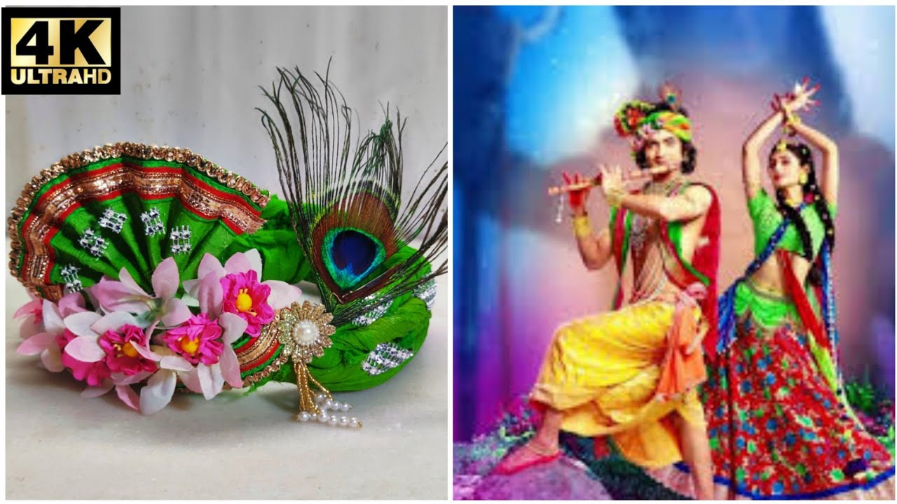 Star bharat radha krishna stylish pagdi || stylish krishna ji pagdi|| day2day craft ||pagdi #205