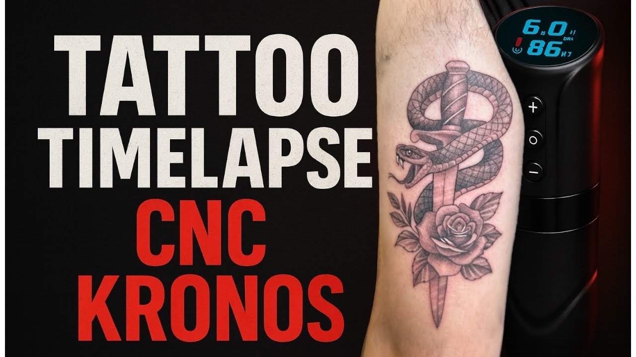 Snake & Dagger Tattoo Timelapse | CNC KRONOS