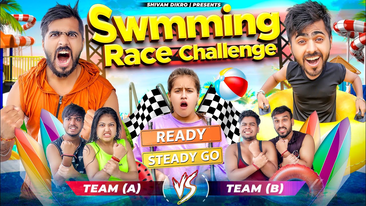 Swimming Race Challenge || Shivam Dikro