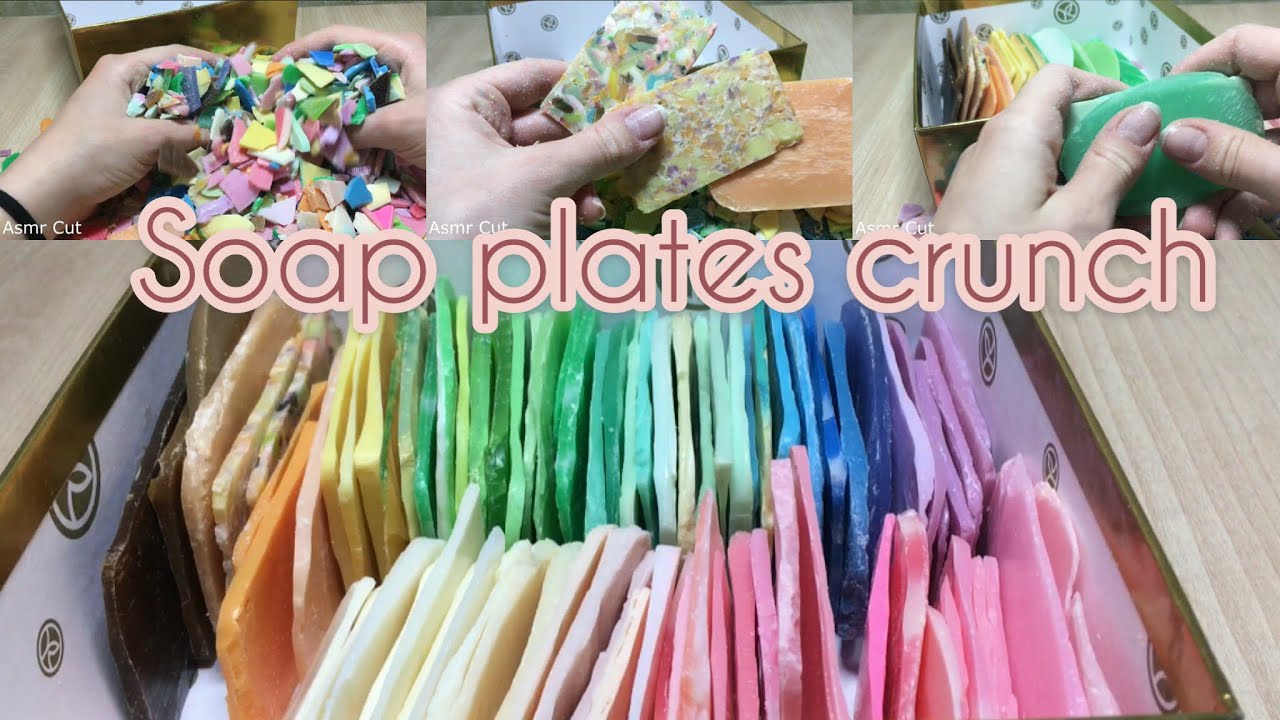 SOAP PLATES CRUNCH / ASMR / no talking