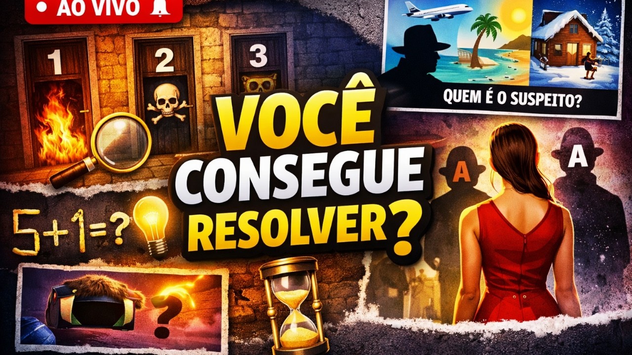 🔴 AO VIVO: Teste Seu CÉREBRO com Esses Enigmas! #RaciocínioLógico #EnigmaVisual #TesteDeQI