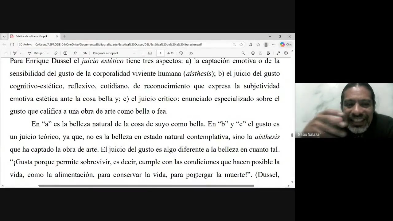Estética de la Liberación, Sesión 4 12/02/2026