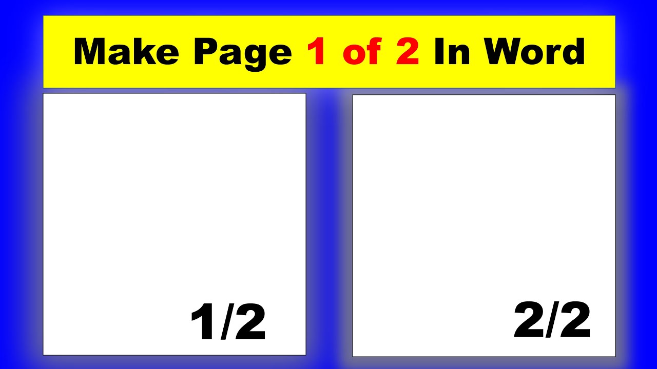 Как сделать страницу 1 из 2 в Word (формат X из Y)