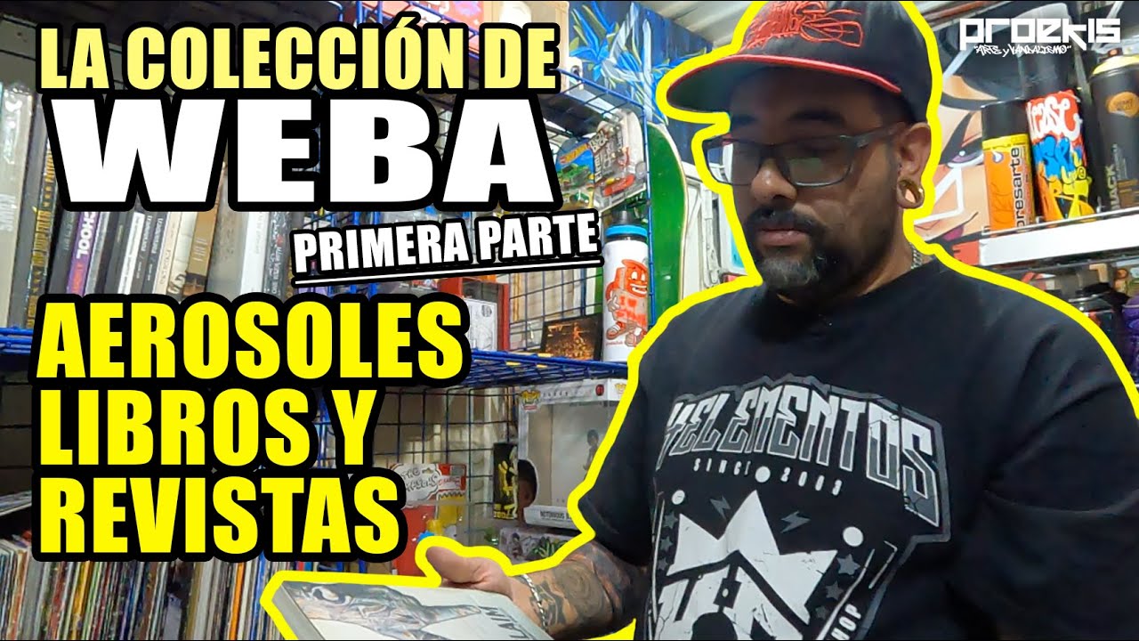 Weba nos muestra su gran COLECCIÓN de aerosoles, libros y revistas en esta 1a PARTE del video