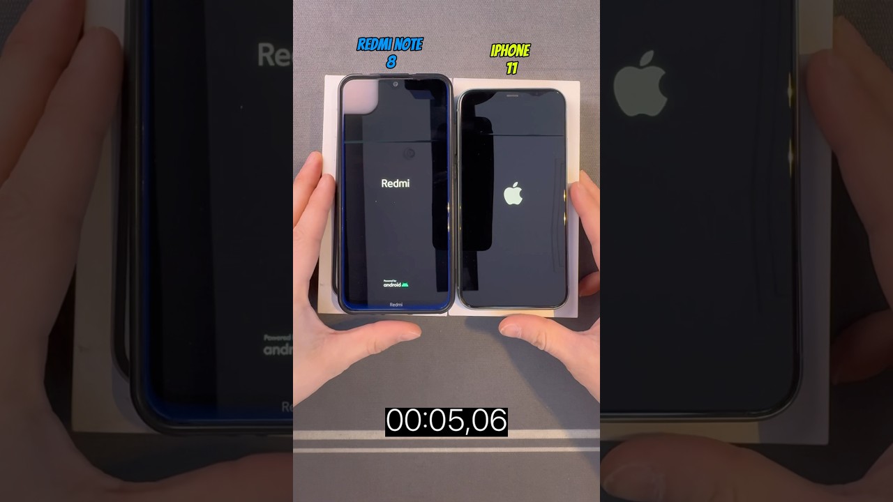 Redmi note 8 vs iPhone 11 🤯🥶 boot-up test