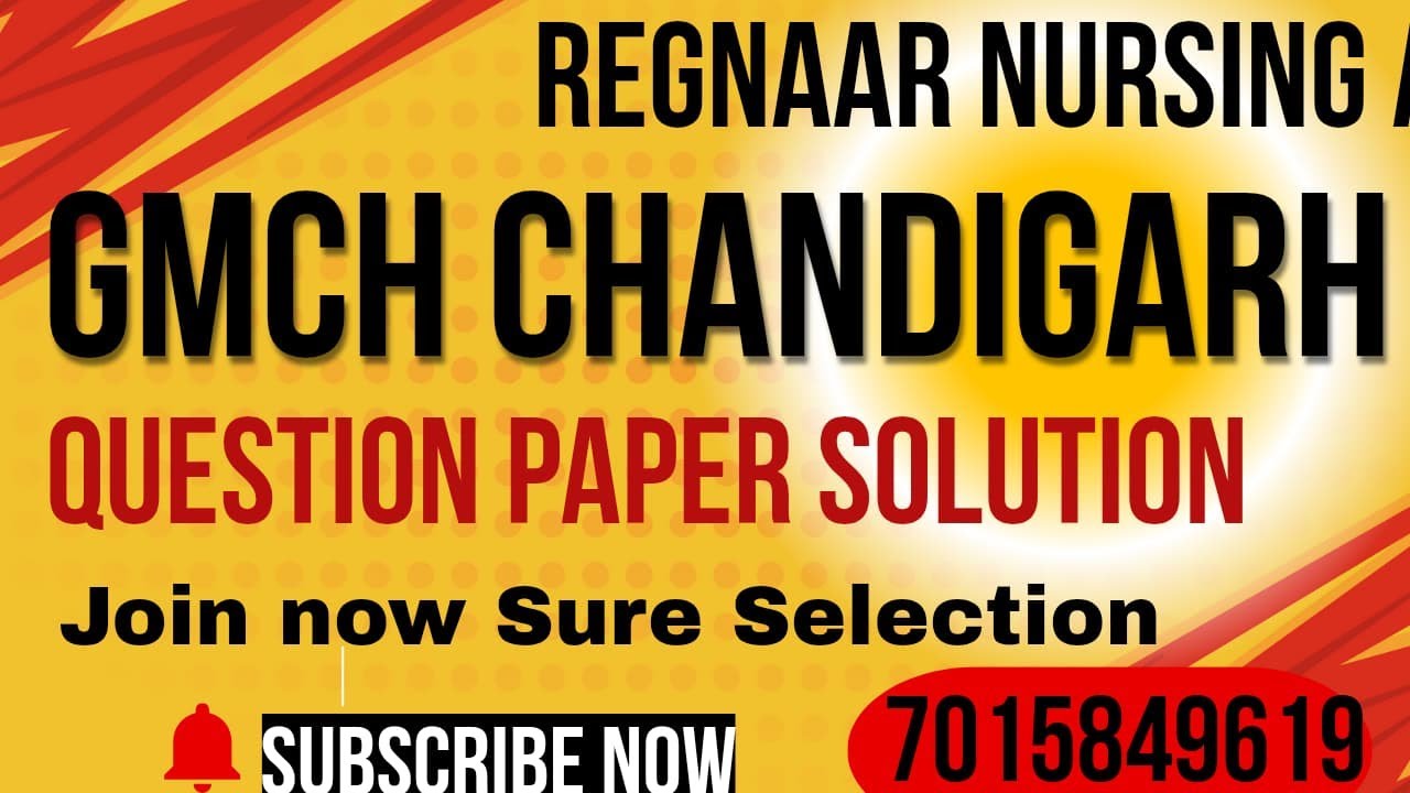 GMCH CHANDIGARH NURSING OFFICER | 7015849619| Regnaar | MOST Important Previous Year Question