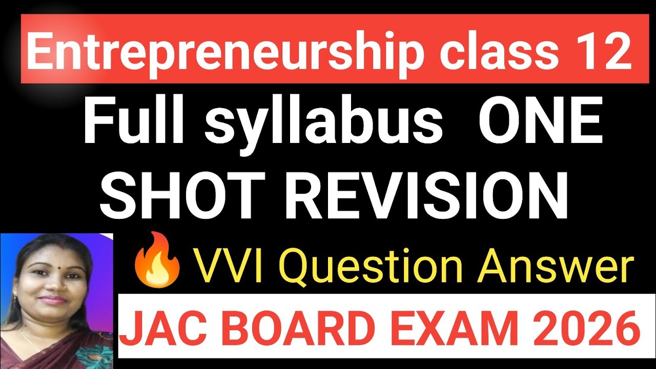JAC । ETP  class 12 Full Syllabus  ONE SHOT REVISION । Commerce with Swati 