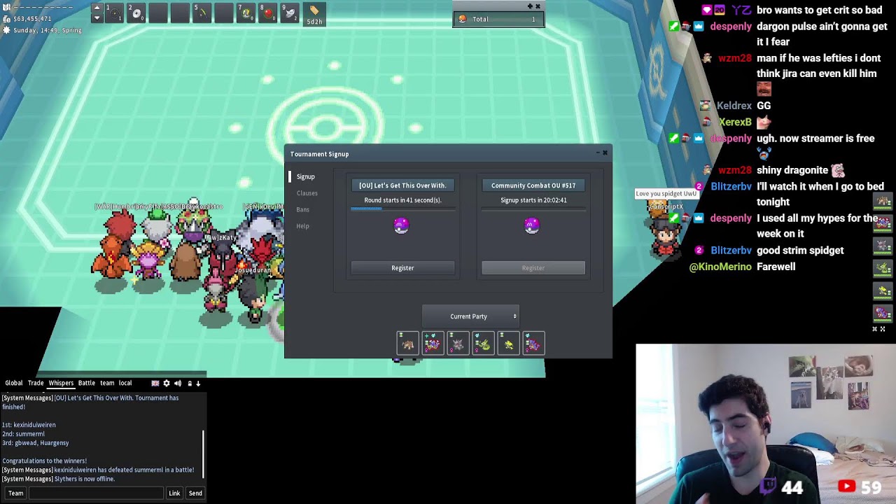 PokeMMO PvP Tournament for Shiny Dragonite!