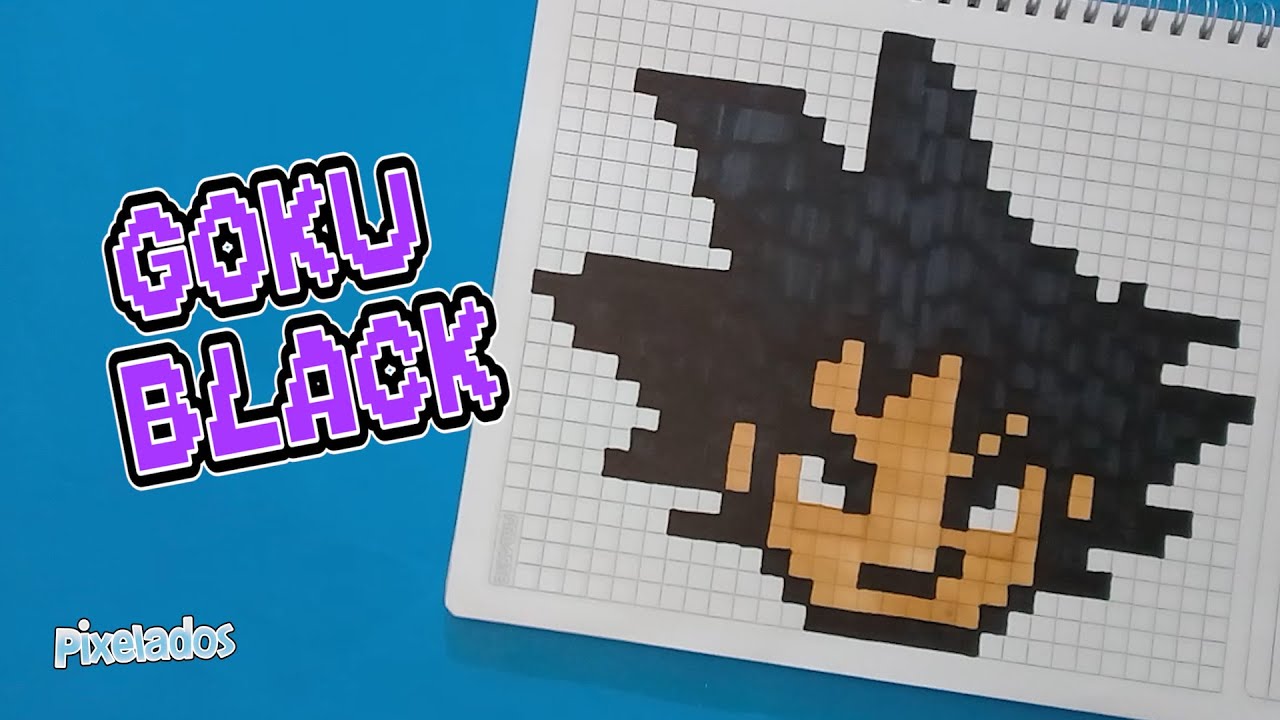 COMO DIBUJAR A GOKU BLACK PIXEL ART - PIXELADOS