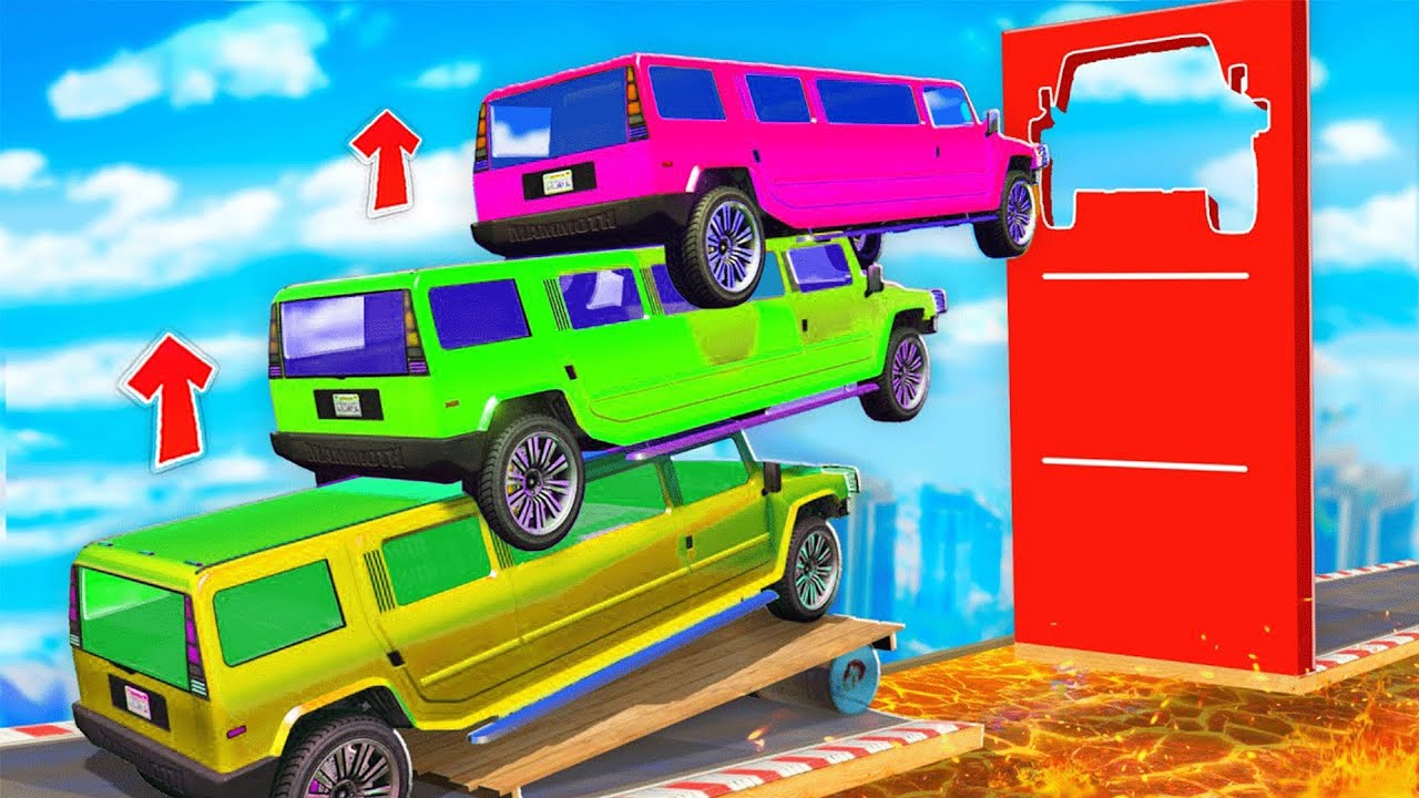 Nur 0,00001 SCHAFFEN diesen GEFÄHRLICH PARKOUR in GTA V mit @Amir1107 &@Russik