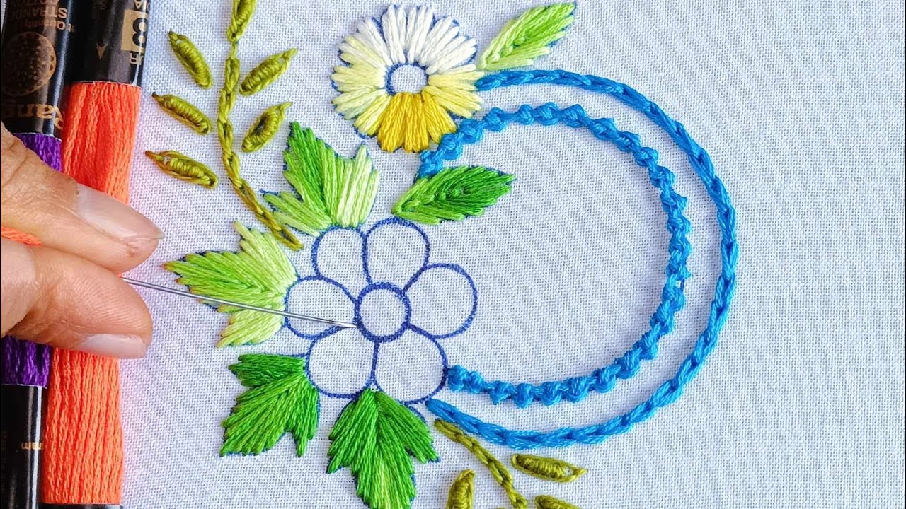 Modern and Decorative Idea Cushion/Pillow/Sofa/Table Cloth Round Cover Design Hand Embroidery-141