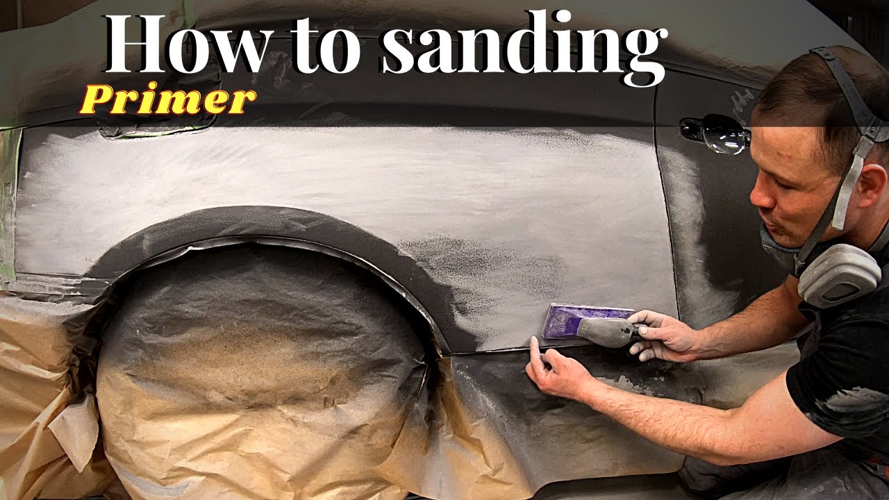 Repair | How to sanding body filler for painting | Шлифовка грунта под покраску