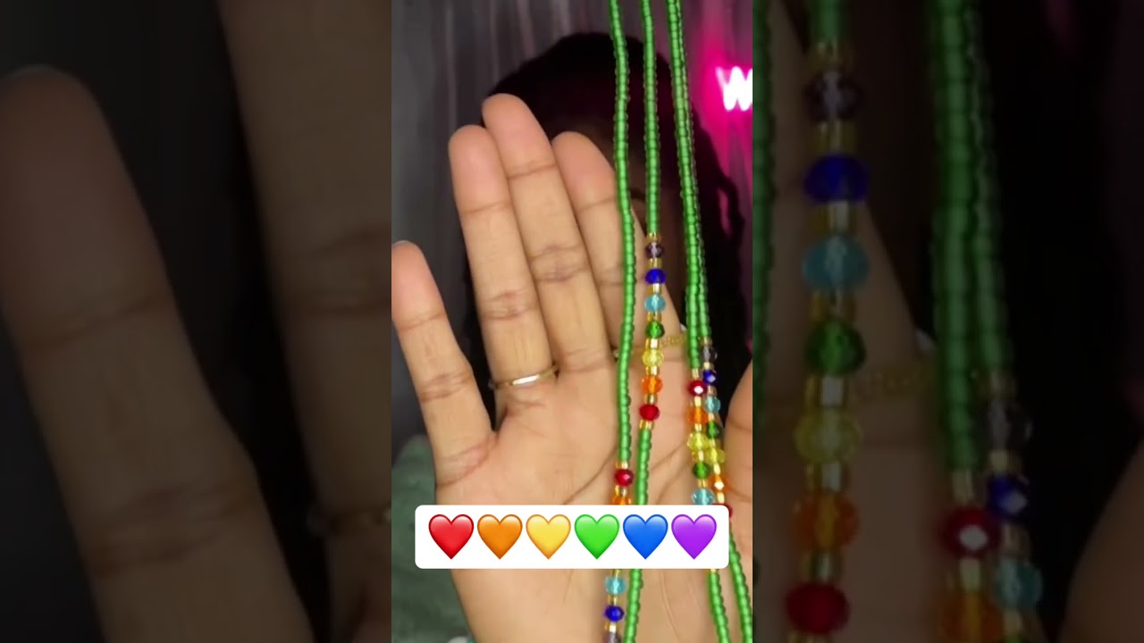 What Your Waist Bead Colours Mean ! ❤️🧡💛💚💙💜 #waistbeads #colors #beads