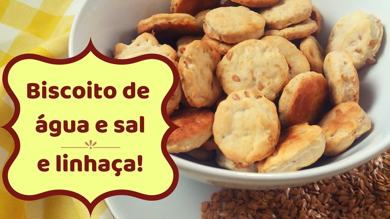 Biscoito de ÁGUA, SAL e LINHAÇA | Receita fácil e rápida! | Vegano🌱
