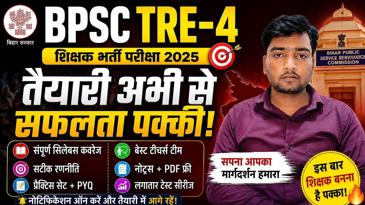 Bpsc Tre-04 New Vacancy update | TRE-4 prt full syllabus | Teacher vacancy 2026 |Tre-4 exam |