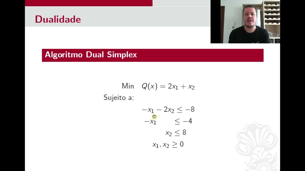 Interpretação Econômica do Dual e Algoritmo Dual Simplex