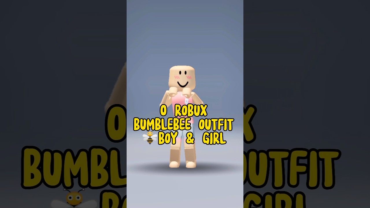 0 Robux Bee/Bumblebee Theme Outfit for Boy & Girl #roblox